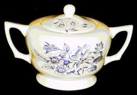 Hedgerow Blue Sugar Bowl & Lid
