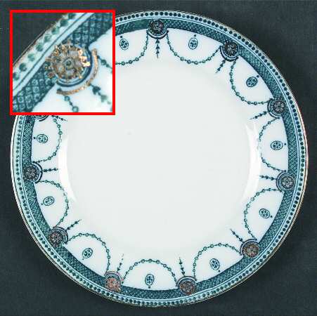 Venice Aqua Gold Trim Bread & Butter Plate