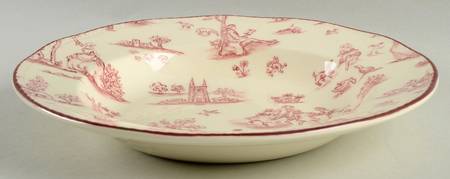 Toille De Joile Pink (Scallop) Rim Soup Bowl