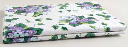 Sweet Violets Round Vinyl Tablecloth