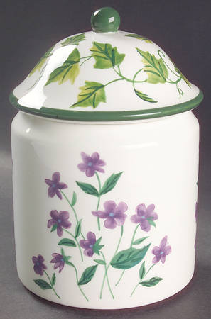 Sweet Violets Small Canister & Lid