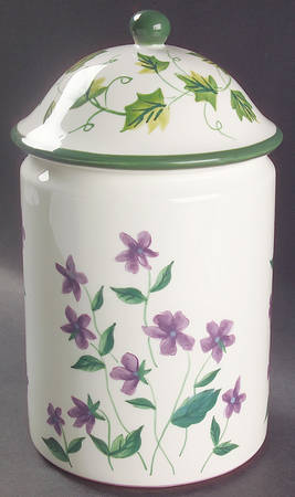 Sweet Violets Medium Canister & Lid