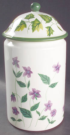 Sweet Violets Large Canister & Lid