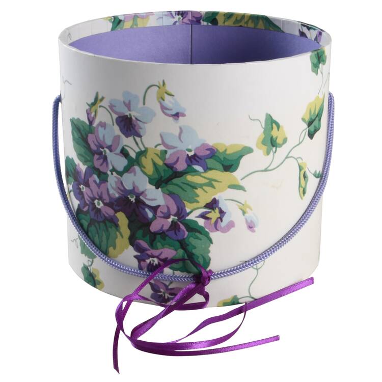 Sweet Violets Round Box No Lid