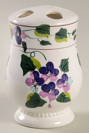 Sweet Violets Toothbrush Holder