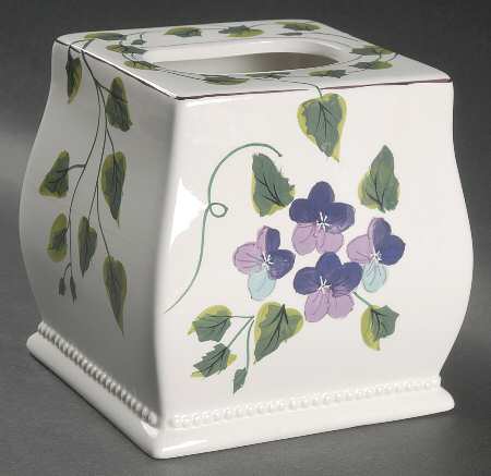 Sweet Violets Tissue Holder