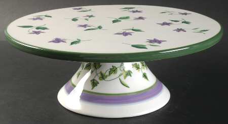 Sweet Violets 11" Diameter Pedestal Cake Stand