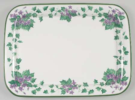 Sweet Violets 18" Rectangular Serving Platter