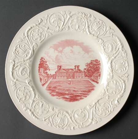 Stratford Hall Pink (Virginia) Luncheon Plate