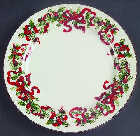 Christmas Ribbon Salad Plate