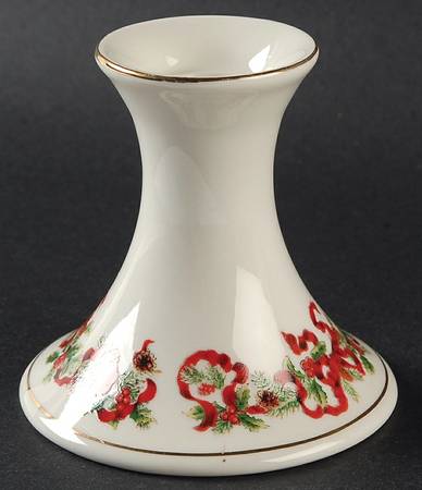 Christmas Ribbon 3" Candlestick