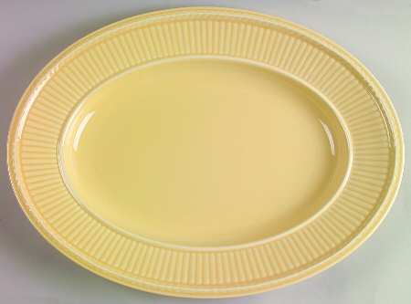 Edme Yellow 14" Oval Serving Platter