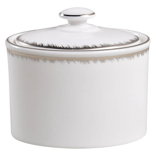 Platinum Plume Sugar Bowl & Lid