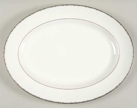 Platinum Plume 15" Oval Serving Platter