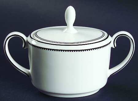 Blanc Et Noir Sugar Bowl & Lid