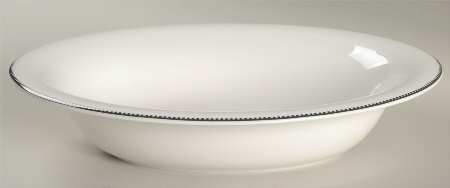 Blanc Et Noir 9" Oval Vegetable Bowl by Wedgwood