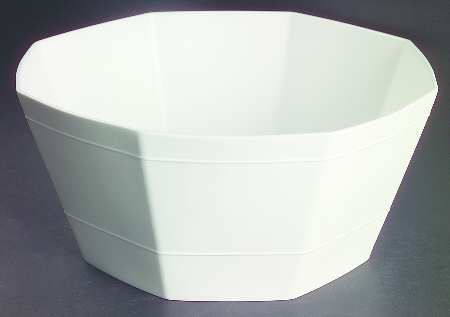 Terra White 11" Octagonal Vegetable Bowl
