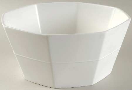 Terra White 8" Octagonal Vegetable Bowl