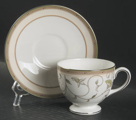 Heiress Leigh Shape Footed Cup & Saucer Set