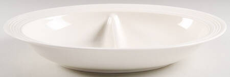 Jasper Conran Casual Cream Oval Divided Vegetable Bowl
