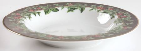 Holiday Bouquet Large Rim Soup Bowl