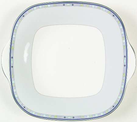 Quadrants Square Handled Cake Plate