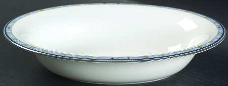 Quadrants 9" Oval Vegetable Bowl