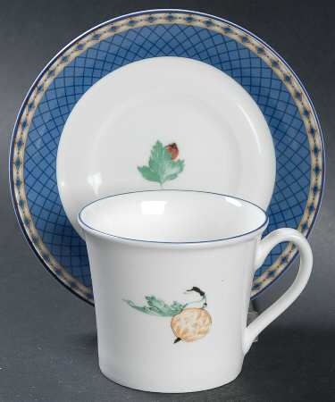 Fruit Symphony Flat Demitasse Cup & Saucer Set