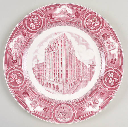New York University Pink Dinner Plate