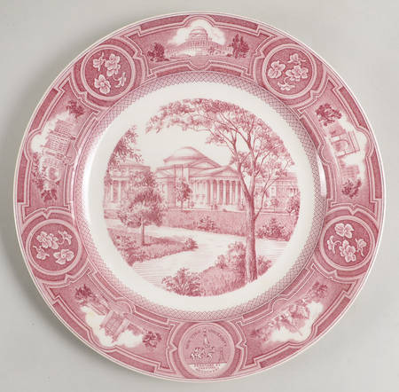 New York University Pink Dinner Plate