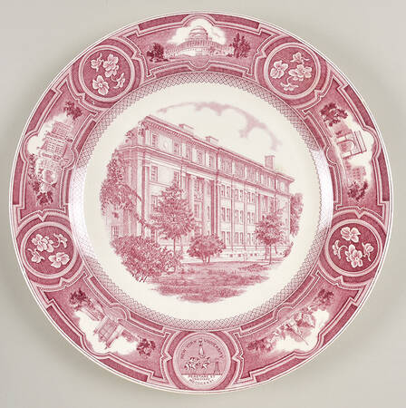 New York University Pink Dinner Plate