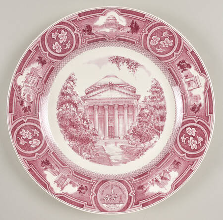 New York University Pink Dinner Plate