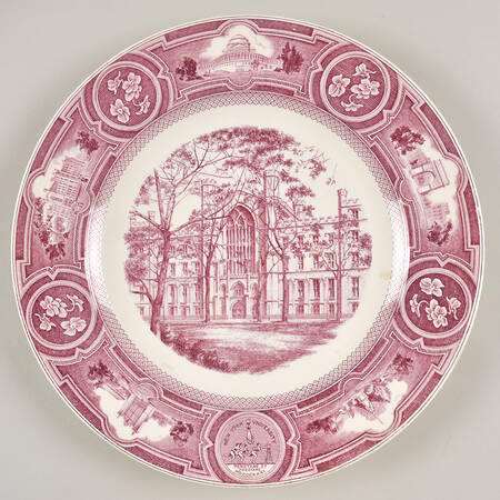 New York University Pink Dinner Plate
