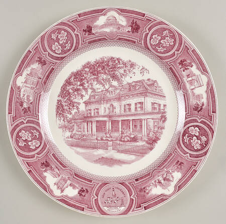 New York University Pink Dinner Plate