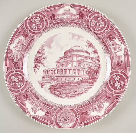 New York University Pink Dinner Plate