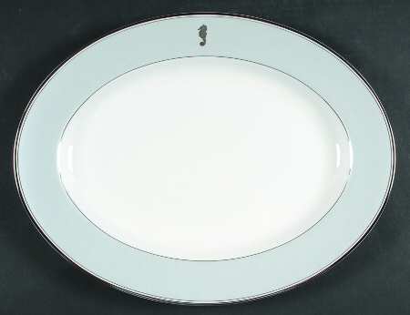 Seahorse Ocean 15" Oval Serving Platter