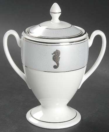 Seahorse Ocean Sugar Bowl & Lid