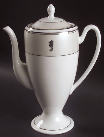 Seahorse Ivory Tea/Coffee Pot & Lid