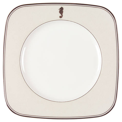 Seahorse Ivory Square Accent Salad Plate