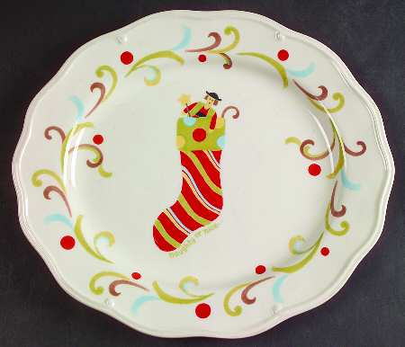 Naughty Or Nice Salad/Dessert Plate