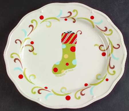 Naughty Or Nice Salad/Dessert Plate