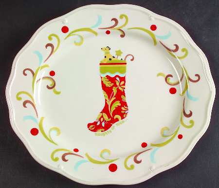 Naughty Or Nice Salad/Dessert Plate