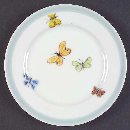 Bugs and Butterflies (Blue) Bread & Butter Plate