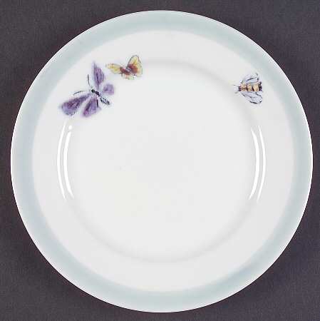 Bugs and Butterflies (Blue) Bread & Butter Plate