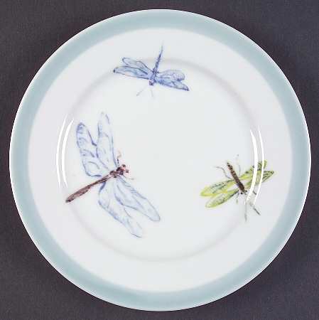 Bugs and Butterflies (Blue) Bread & Butter Plate