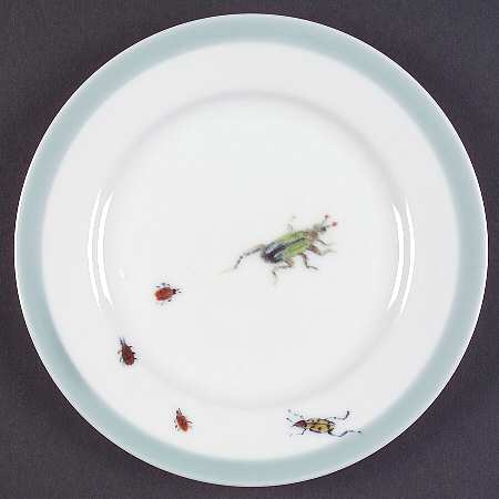 Bugs and Butterflies (Blue) Bread & Butter Plate