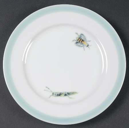 Bugs and Butterflies (Blue) Bread & Butter Plate