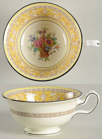 Florentine (Yellow Band, Flower Basket Center) by Wedgwood