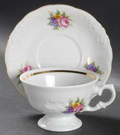 WAV45 Footed Cup & Saucer Set