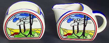 Blue Firs Creamer & Open Sugar Set